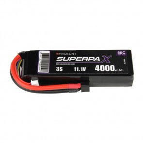 Radient 4000mAh 3S 11.1v 50C RC LiPo Battery w/ Deans (HCT) Connector Plug
