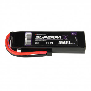 Radient 4500mAh 3S 11.1v 30C RC LiPo Battery w/ Deans (HCT) Connector Plug