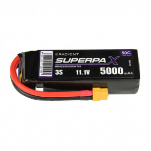 Radient 5000mAh 3S 11.1v 50C RC LiPo Battery w/ XT60 Connector Plug