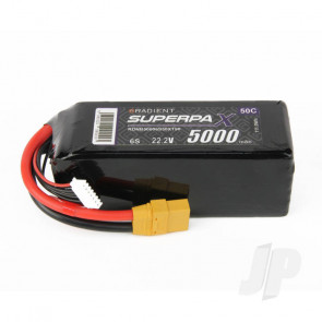 Radient LiPo Battery 6S 5000mAh 22.2V 50C XT90 Connector Plug