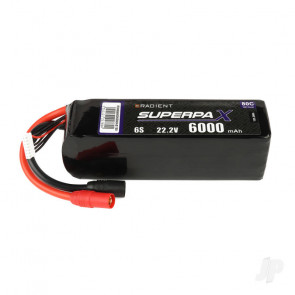 Radient 6S 6000mAh 22.2V 80C Lipo Battery w/ AS150 Connector