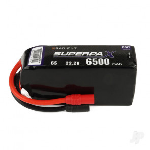 Radient 6S 6500mAh 22.2V 80C Lipo Battery w/ AS150 Connector