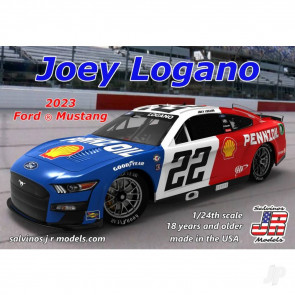 1:24 NASCAR Plastic Car Kit - Joey Logano - 2023 Ford Mustang - Throwback