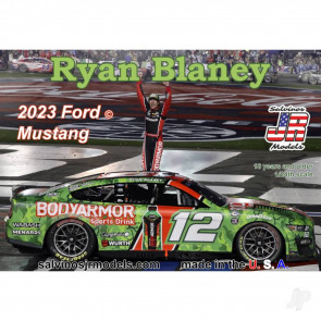 1:24 NASCAR Plastic Car Kit - Ryan Blaney - 2023 Ford Mustang - 600 Winner