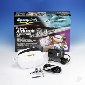 Spraycraft SP30KC Airbrush & Compressor Kit (Top Feed)