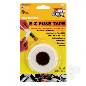 Super Glue E-Z Fuse Silicone Insulation Electrical Tape White (1in x 10ft)