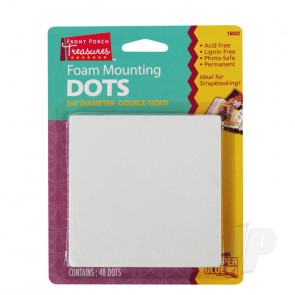 Super Glue Foam Mounting Dots,Double-Sided, .75in Diameter, (48 Dots) for Scrapbook