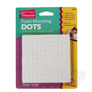 Super Glue Foam Mounting Dots, Double-Sided, .25in Diameter (363 Dots) for Scrapbook