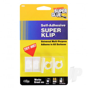 Super Glue Self Adhesive Super Klip (4pcs) Hanging Clips