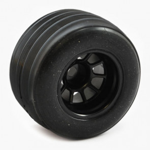 Sweep 1/10 F1 RC Car - Pre-Glued Wheels & Tyres (2) V4 - Rear Grooved 28R