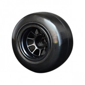 Sweep 1/10 F1 RC Car - Pre-Glued Wheels & Tyres (2) V5 - Rear Slick EXP-24E