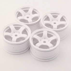 Sweep Mini 5-Spoke Wheel Type A White (4) for RC Cars