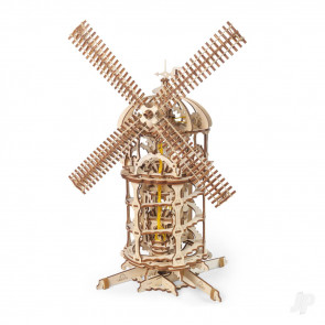 UGears Steampunk Chesterton Tower Windmill Mechanical Wood Construction Kit