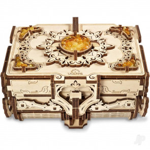 UGears Steampunk Amber Jewellery Box Mechanical Wood Construction Kit