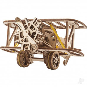 UGears Mini Biplane 3D Puzzle Mechanical Wood Construction Kit