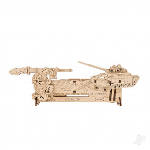 UGears Fire And Forget Army Tank Scene Mechanical Wood Construction Kit