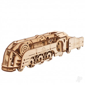 UGears Mini Locomotive Train Mechanical Wood Construction Kit