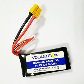 Volantex 11.1v 1000mAh 25C LiPo w/XT60 Connector Plug (SR48 Racent Brushless)