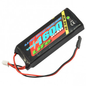 Voltz 1600mAh 2S 6.6V LiFe Rx Receiver Straight Battery RC Car Plane Boat Pack