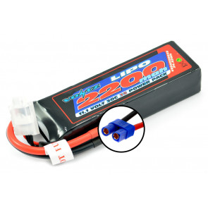 Voltz 2200mAh 3S 11.1V 30C LiPo RC Battery w/EC3 Connector Plug