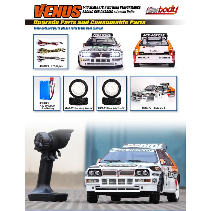 Killerbody 1:10 Lancia Delta Repsol '93 RC RTR Rally Car