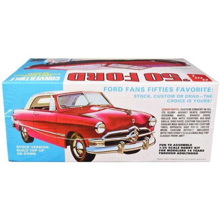 AMT 1:25 1960 Ford Custom Convertible Street Rod Plastic Model Car Kit
