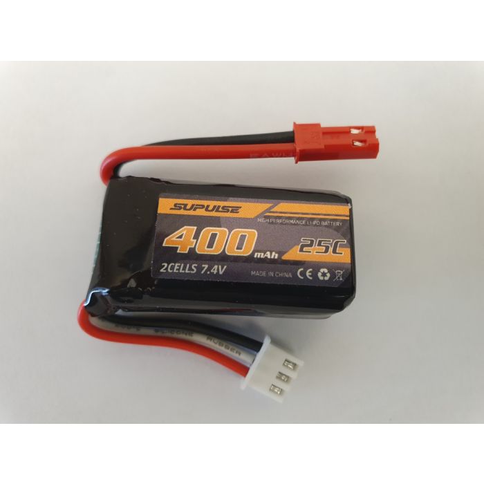 Volantex 7.4V 400mAh 2S LiPo Battery - 768-2 Brushless Mustang & V768-5 Spitfire