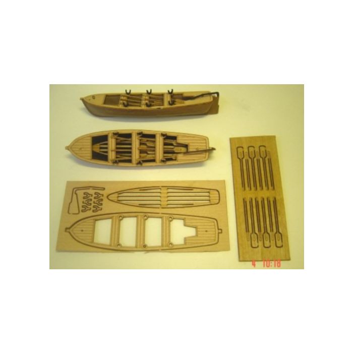 Mantua Plastic and Wood Lifeboat Kit Length 105mm