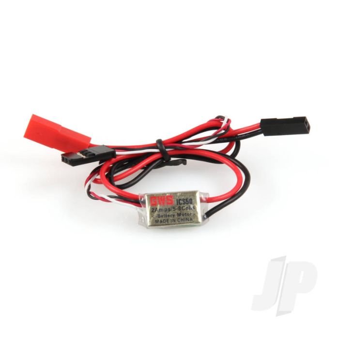 GWS ICS-50 Indoor Brushed ESC (2A) 4-8 Cells BEC