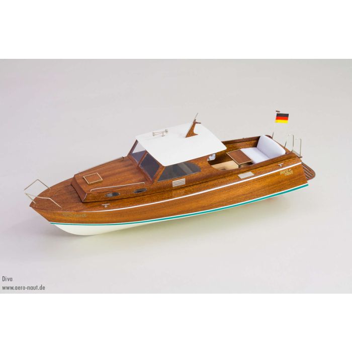 Aero-Naut Diva Radio Control Cabin Cruiser Boat Wooden Kit 