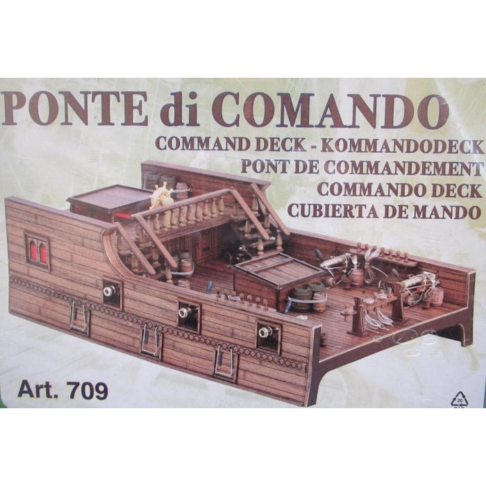 Mantua 18th Century Main & Mizzen Command Deck Wooden Ship Kit 1:54 Scale
