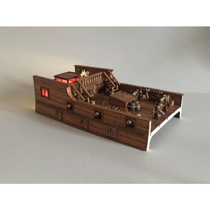 Mantua 18th Century Main & Mizzen Command Deck Wooden Ship Kit 1:54 Scale