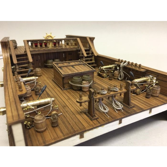 Mantua 18th Century Main & Mizzen Command Deck Wooden Ship Kit 1:54 Scale