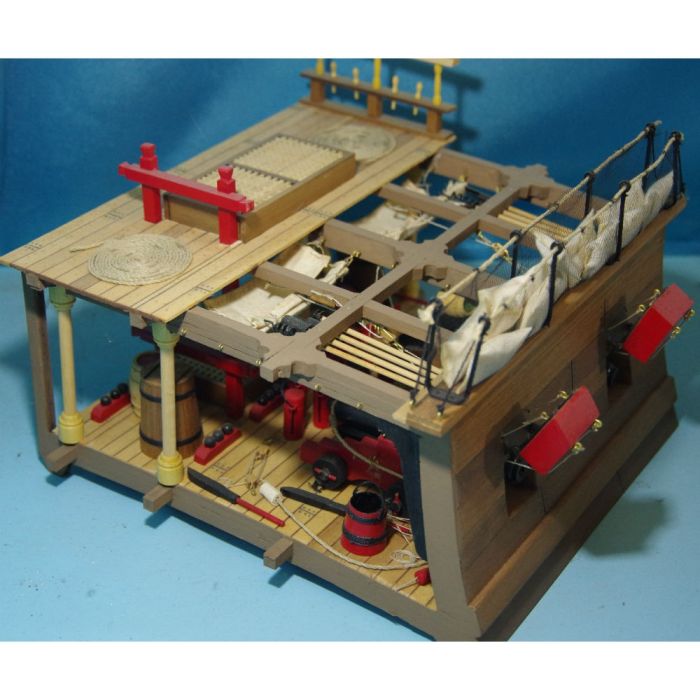 Mantua Between Decks Gun Bay Section Model Kit - English Fighting Ship circa 1800