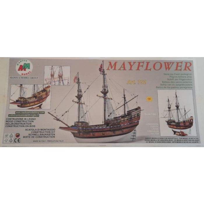 Mantua Mayflower 1:64 Scale Wood Model Ship Kit 