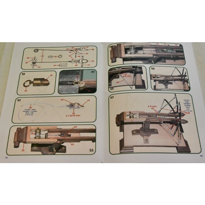 Scorpion Double Crossbow 16th Century Mantua Wood Kit 1:17 Scale 110x210mm