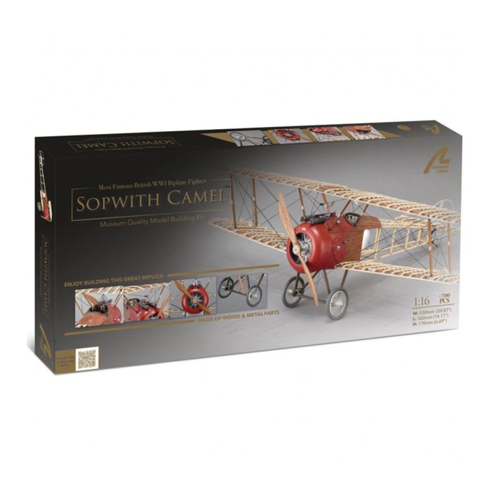 Artesania 1:16 Sopwith Camel F1 1918 Wood, Metal & Fabric Model Aircraft Kit