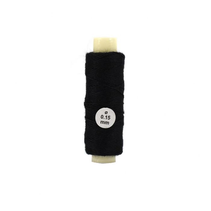 Artesania Cotton Thread Black 0.15mm for Wood Ship Model Boat Kits