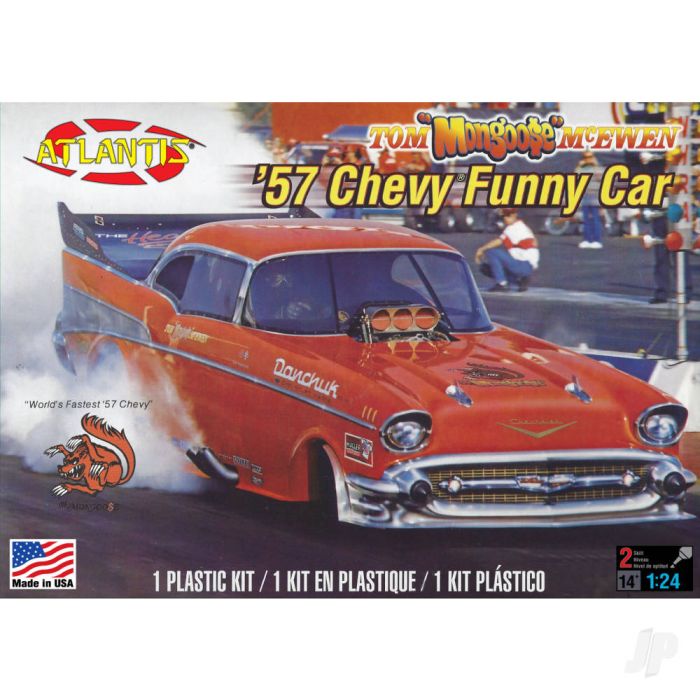 Atlantis Models 1:24 Tom McEwen '57 Chevy Funny Car Plastic Kit