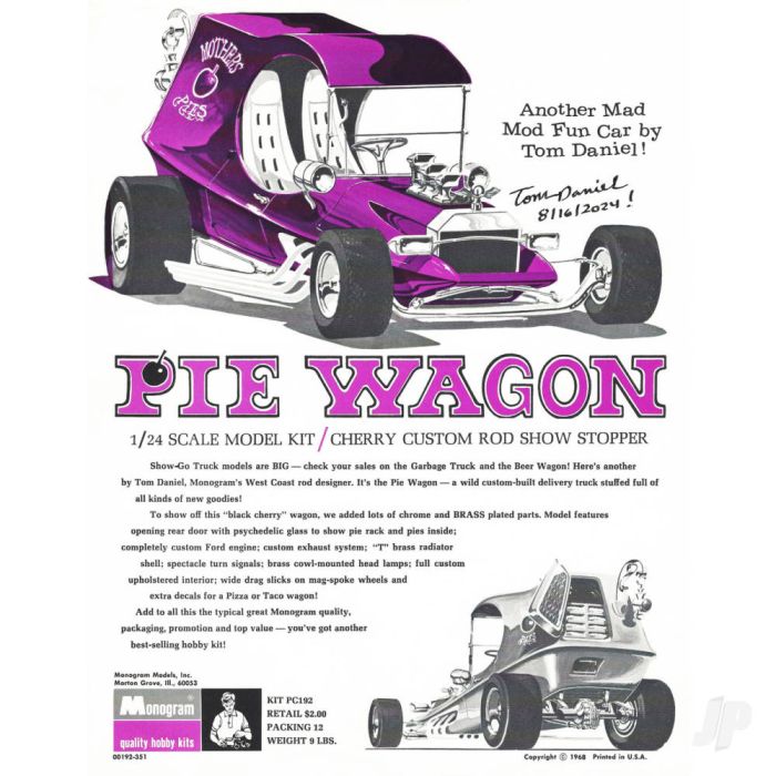 Atlantis Models 1:24 Tom Daniel Pie Wagon Custom Show Hot Rod Car Plastic Kit