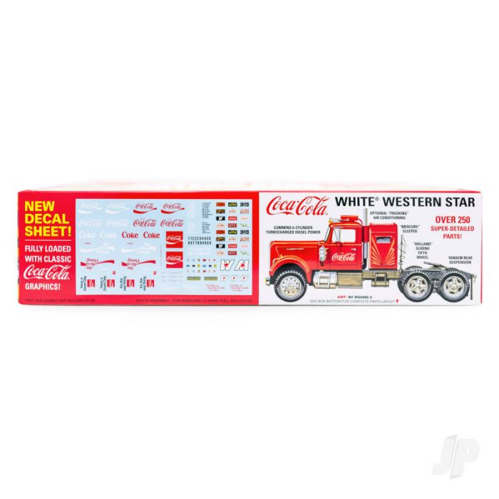 AMT White Western Star Semi Tractor (Coca Cola) Plastic Kit