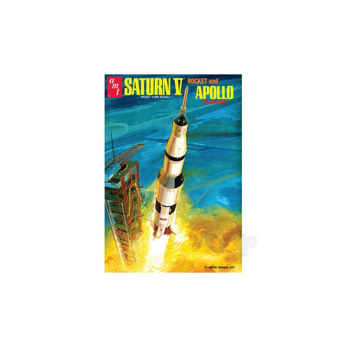 AMT 1:200 NASA Saturn V Rocket Space Plastic Kit Model
