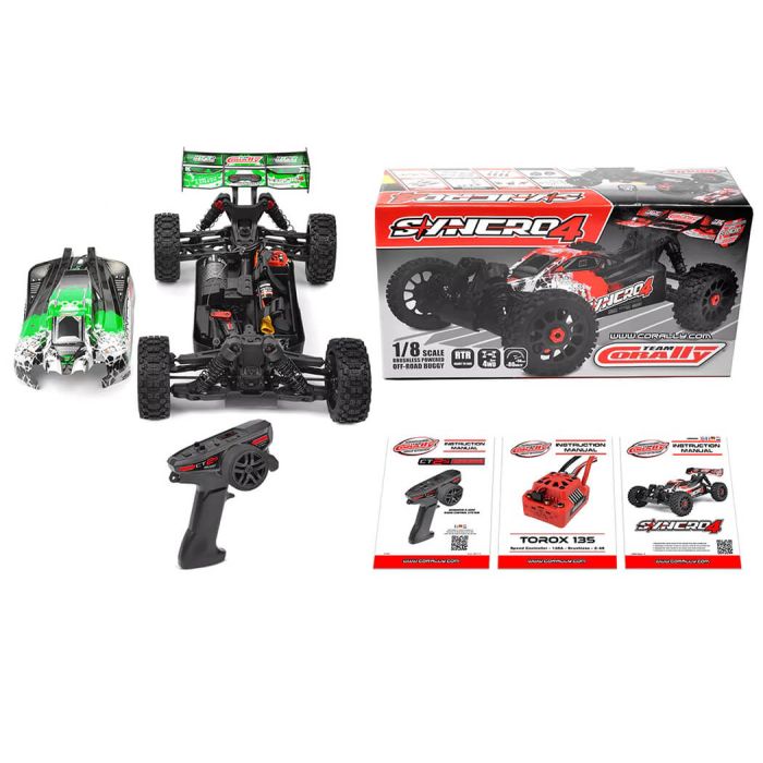 Corally Syncro-4 Brushless 4S Basher RC Buggy ARTR (no Batt/Cgr) - Green
