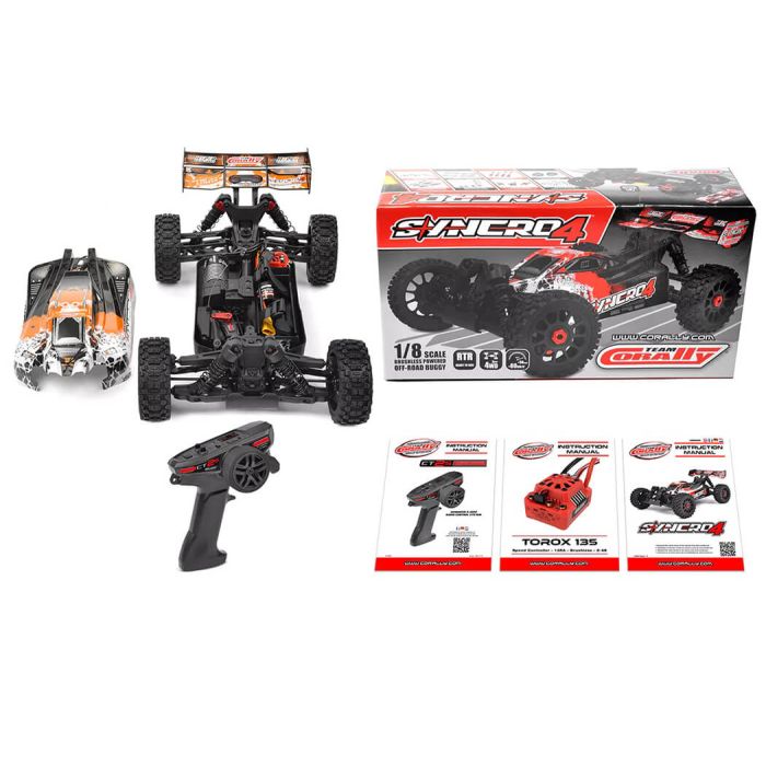 Corally Syncro-4 Brushless 4S Basher RC Buggy ARTR (no Batt/Cgr) - Orange