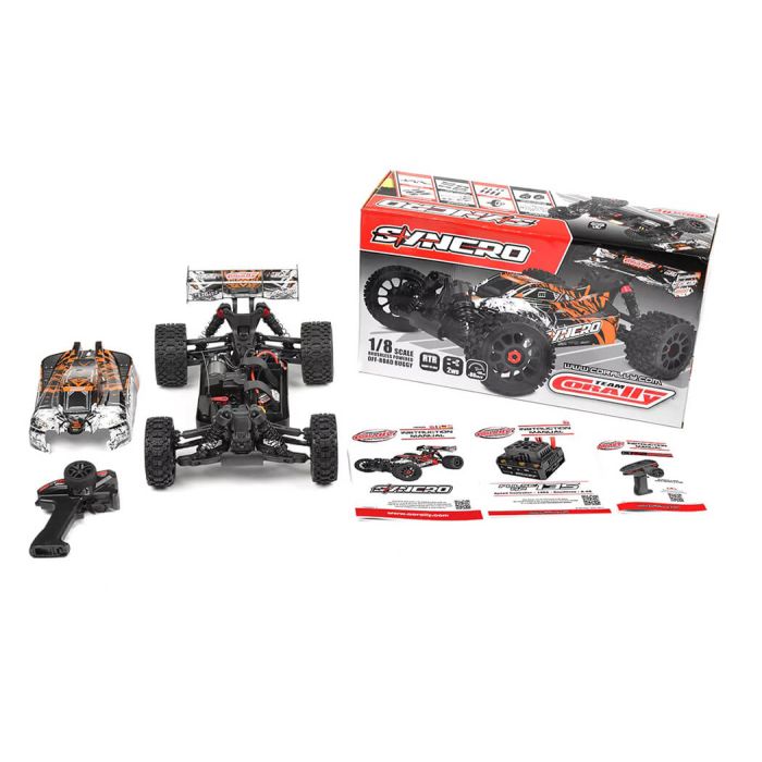 Corally Syncro-2 1/8 Brushless 3-4S 2WD RC Buggy ARTR (no Batt/Cgr) - Orange