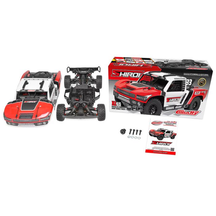 Corally Shiroi XP6 Roller Short Course RC Truck Rolling Chassis - Red