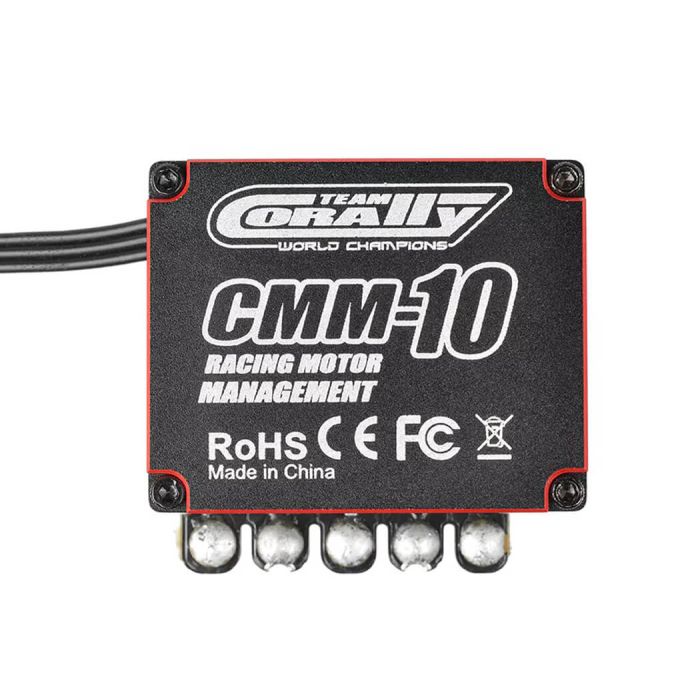 Team Corally CMM-10 Racing ESC Sensored 2-3s 220A Black/Red