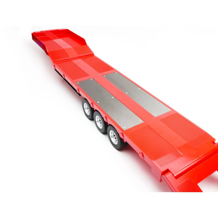 Huina RC 1:18 Electric Flatbed Low Loader Trailer For CY1501 Scania 770S Truck - Red