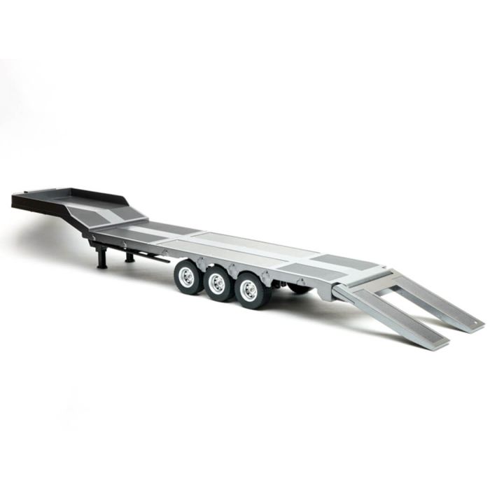 Huina RC 1:18 Electric Flatbed Low Loader Trailer For CY1501 Scania 770S Truck - Silver