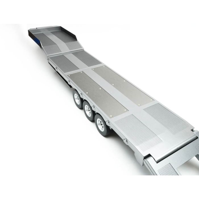 Huina RC 1:18 Electric Flatbed Low Loader Trailer For CY1501 Scania 770S Truck - Silver